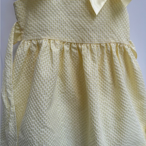 NWOT Bonnie Jean Girl Size 4 Yellow Formal Sleeveless Bow Dress - Picture 4 of 6